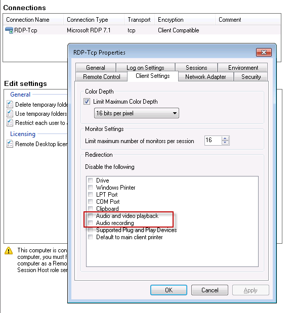 how to enable sound in hyper v windows xp